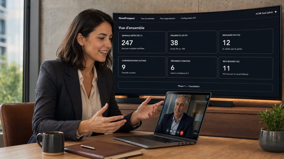 NovaProspect — dashboard 10 agents IA prospectent et qualifient, le commercial signe